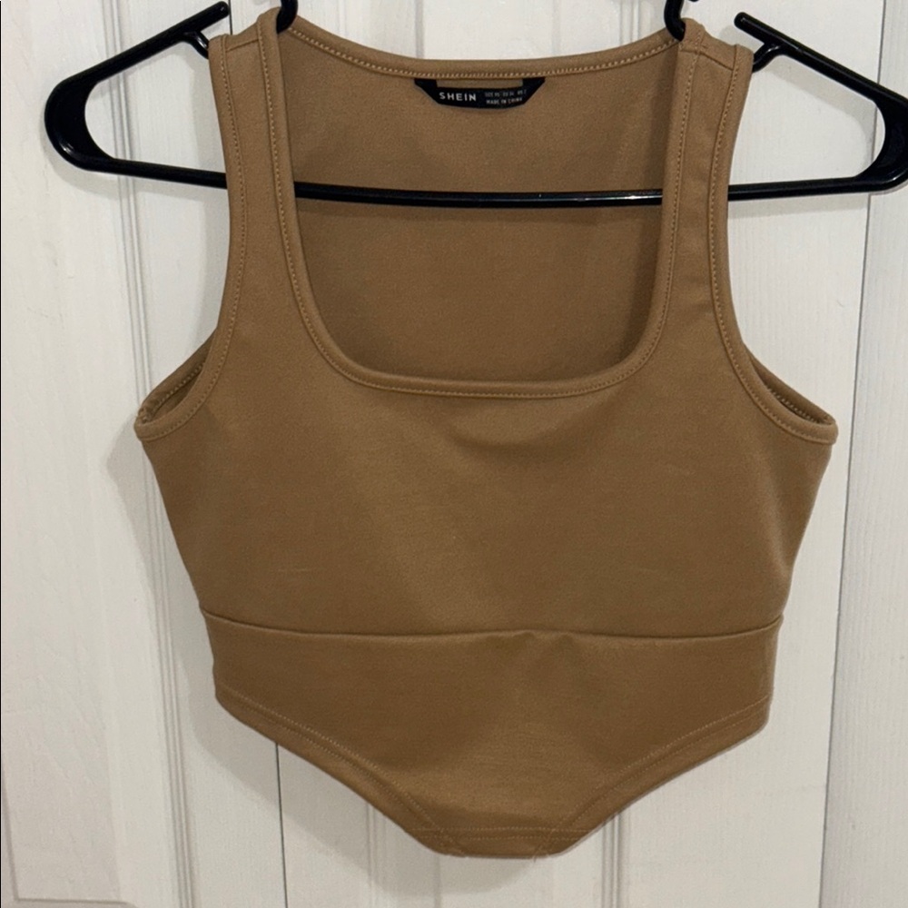 SHEIN Tan Sleeveless Women's Top
